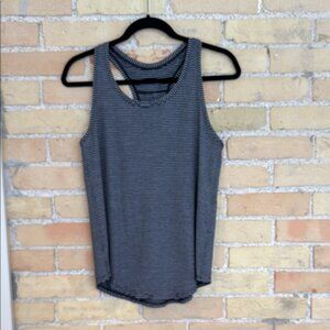 Striped Black and White Women's Tank Top